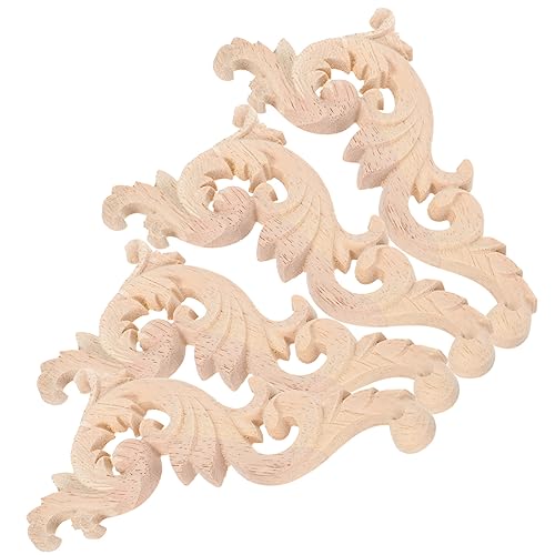 BATHVEVE 4 Stück Teiliges Holzapplikation Dekorative Geschnitzte Möbelornamente für Türen Schränke und Betten Langlebig Hochwertigem Holz Vielseitig Einsetzbar und Anpassbar BATHVEVE 4 Stück Teiliges Holzapplikation Dekorative Geschnitzte Möbelornamente für Türen Schränke und Betten Langlebig Hochwertigem Holz Vielseitig Einsetzbar und Anpassbar von BATHVEVE