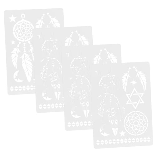 BATHVEVE 4 Stück Teiliges Mandala Schablonen für Wiederverwendbare Wand und Möbelgestaltung Langlebige Malvorlagen Pet mit Schönen Mustern für Kreative DIY Projekte BATHVEVE 4 Stück Teiliges Mandala Schablonen für Wiederverwendbare Wand und Möbelgestaltung Langlebige Malvorlagen Pet mit Schönen Mustern für Kreative DIY Projekte von BATHVEVE