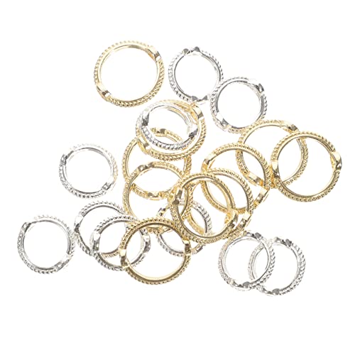 BATHVEVE 40 Stück DIY Kupferperlen für Schmuckherstellung Runde Verbindungsrahmen für Armbänder und Leicht und Kompakt für Kreative Projekte mit Familie und Freunden von BATHVEVE