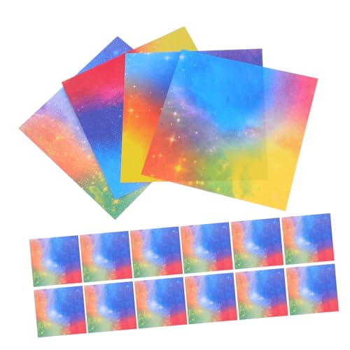 BATHVEVE 400 Blatt Buntes Origami Papier Quadratische Bastelpapiere für Diy Kunsthandwerk Kindergartenprojekte und Partydekoration für Erwachsene von BATHVEVE