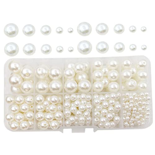 BATHVEVE 440Stücke DIY Perlen Weiße Bastelperlen für Halsketten und Armbänder für Schmuckherstellung und Projekte Leicht und Langlebig BATHVEVE 440Stücke DIY Perlen Weiße Bastelperlen für Halsketten und Armbänder für Schmuckherstellung und Projekte Leicht und Langlebig von BATHVEVE