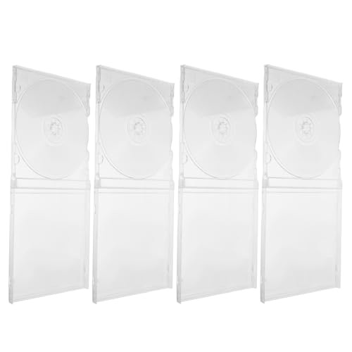 BATHVEVE 4Er-Set Transparentes Cd mit Leeren Discs und Aufbewahrungsboxen für Diy Projekte Musikaufnahme Datenspeicherung und Fan Kollektionen Robustem Kunststoff von BATHVEVE