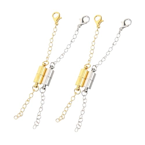 BATHVEVE 4Paare Halskettenverlängerungen mit Magnetischem Verschluss Teiliges für Schmuckherstellung Erweiterung von Armbändern und Halsketten BATHVEVE 4Paare Halskettenverlängerungen mit Magnetischem Verschluss Teiliges für Schmuckherstellung Erweiterung von Armbändern und Halsketten von BATHVEVE