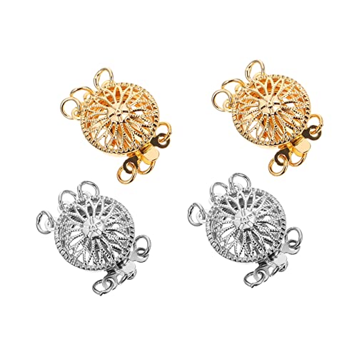 BATHVEVE 4stücke Teiliges Sonnenblumen Armbandverschluss Multi-strang Schmuckverbinder Für Diy-projekte Langlebige Und Glatte Oberflächen Für Kreative Bastelarbeiten Für von BATHVEVE