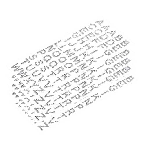 BATHVEVE 5 Blätter DIY Acryl Diamant Buchstaben Aufkleber Selbstklebende Alphabet Sticker für Kreative Bastelprojekte zur Dekoration von Taschen Kleidung und Mehr von BATHVEVE