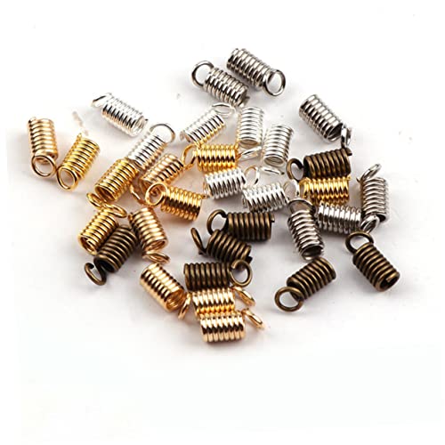 BATHVEVE 5 Packungen DIY Schmuckverbinder Herstellung Crimp Kits Schlüsselverschluss Haken Charms Zubehör Halskette Schiebeverschluss Federschnalle Golden von BATHVEVE