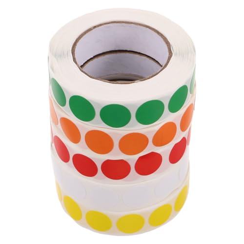 BATHVEVE 5 Rollen Selbstklebende Runde Farbcodierte Aufkleber Blanko Etiketten für DIY Beschriftung Büro Inventarorganisation Stark Haftend Stilvolles Design Vielseitig Einsetzbar BATHVEVE 5 Rollen Selbstklebende Runde Farbcodierte Aufkleber Blanko Etiketten für DIY Beschriftung Büro Inventarorganisation Stark Haftend Stilvolles Design Vielseitig Einsetzbar von BATHVEVE