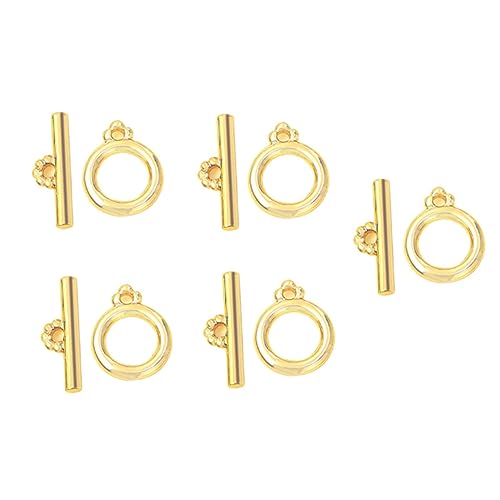 BATHVEVE 5 Sätze Teiliges Langlebige Toggle Verschlüsse Einzigartige T Bar Verschlüsse für Armbänder für DIY Schmuckherstellung und Reparaturen Robustem Metall Gefertigt von BATHVEVE
