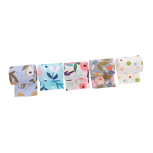 BATHVEVE 5 Stück Haarnadelmaterial für Haardekoration Bogen Basteln Blumen- Weiß salbeigrünes Band gedrucktes Band Bastelband Bandzubehör Partyband Geschenkband Materialband Stoff BATHVEVE 5 Stück Haarnadelmaterial für Haardekoration Bogen Basteln Blumen- Weiß salbeigrünes Band gedrucktes Band Bastelband Bandzubehör Partyband Geschenkband Materialband Stoff von BATHVEVE