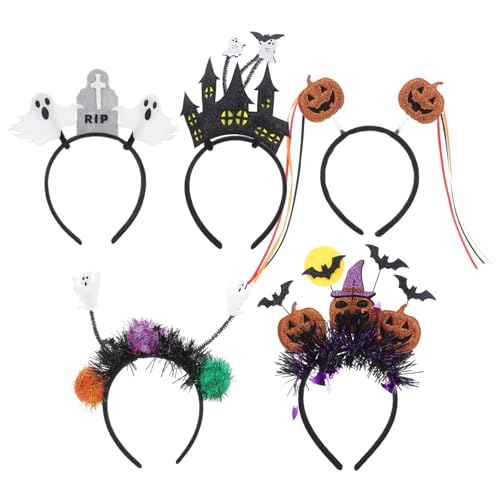 BATHVEVE 5 Stück Halloween-Stirnband Halloween-Kopfschmuck Kopfbedeckung mit Katzenohren Kopfband für Ghost -Stirnband gefühlt BATHVEVE 5 Stück Halloween-Stirnband Halloween-Kopfschmuck Kopfbedeckung mit Katzenohren Kopfband für Ghost -Stirnband gefühlt von BATHVEVE