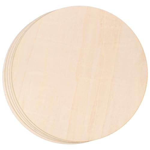 BATHVEVE 5 Stück Runde Unbehandelte Holzscheiben DIY Malplatten für Türschilder Bastelprojekte und Dekorationen für Feste Hochzeiten und Kreative Aktivitäten BATHVEVE 5 Stück Runde Unbehandelte Holzscheiben DIY Malplatten für Türschilder Bastelprojekte und Dekorationen für Feste Hochzeiten und Kreative Aktivitäten von BATHVEVE
