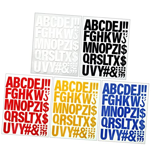 BATHVEVE 5 Stück Teiliges Bügelbuchstaben für DIY Kleidung Dekorative Buchstaben Patches Geeignet für Jeans Taschen Hüte Langlebiges Flockmaterial Einfach Anzubringen von BATHVEVE