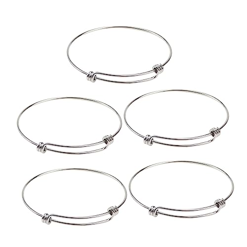 BATHVEVE 5 Stück Teiliges DIY Armbänder Verstellbare Bangles für Schmuckdesign Armreifen für Kreative und Bastelprojekte von BATHVEVE