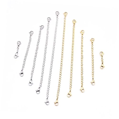 BATHVEVE 5 Stück Teiliges Set Kettenverlängerungen mit Karabiner für DIY Schmuckherstellung für und Armbänder von BATHVEVE