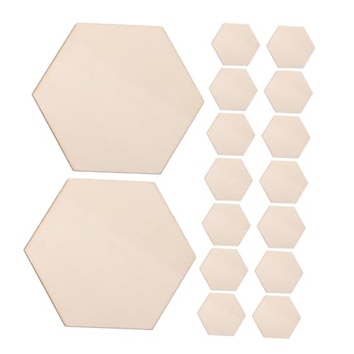 BATHVEVE 50 Stück Blanko Holz Sechseck Scheiben für DIY Malerei Unbehandelte Holzstücke Natürliche Holz Ausschnitte für Kreative Heimdekoration und Bastelprojekte von BATHVEVE