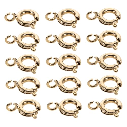 BATHVEVE 50 Stück Federring-verschluss-zubehör, Runder Trigger-karabinerverschluss Für Armband-halsketten-anschlüsse, Diy-schmuckherstellungszubehör von BATHVEVE