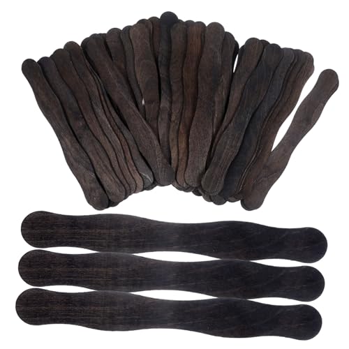 BATHVEVE 50 Stück Holzstäbchen für Diy Eiscreme Natürliche und Sichere Popsicle Sticks für Bastelprojekte Fan Griffe und Kreative Anwendungen Küche und Kindergarten von BATHVEVE