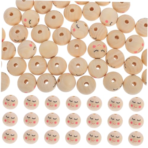 BATHVEVE 50 Stück Lächelnde Holzperlen für DIY Bastelprojekte Bunte Holzperlen mit Gesichtsmuster für Schmuckherstellung Dekorationen und Kreative Gestaltungen BATHVEVE 50 Stück Lächelnde Holzperlen für DIY Bastelprojekte Bunte Holzperlen mit Gesichtsmuster für Schmuckherstellung Dekorationen und Kreative Gestaltungen von BATHVEVE
