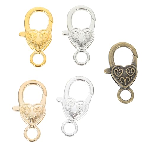 BATHVEVE 50 Stück Liebe Hummer Schnalle bag chain anhänger spriegel karabinerverschluss key holder Schließe für Karabinerverschlüsse selber machen DIY schlüsselbund versorgung Zinklegierung von BATHVEVE