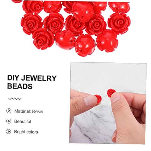 BATHVEVE 50 Stück Rote Rosen Perlen Lose Spacer Perlen für Schmuckherstellung DIY Armbänder Halsketten Bastelperlen für Handarbeiten BATHVEVE 50 Stück Rote Rosen Perlen Lose Spacer Perlen für Schmuckherstellung DIY Armbänder Halsketten Bastelperlen für Handarbeiten von BATHVEVE