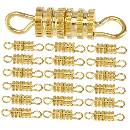 BATHVEVE 50 Stück Schmuckzubehör vielzweckleiter bastelbedarf Schraubverschluss schmuckwerkzeuge Mehrzweck Halskette für Schmuck Schraubverbinder Schraubverschlüsse aus Metall Kupfer Golden von BATHVEVE