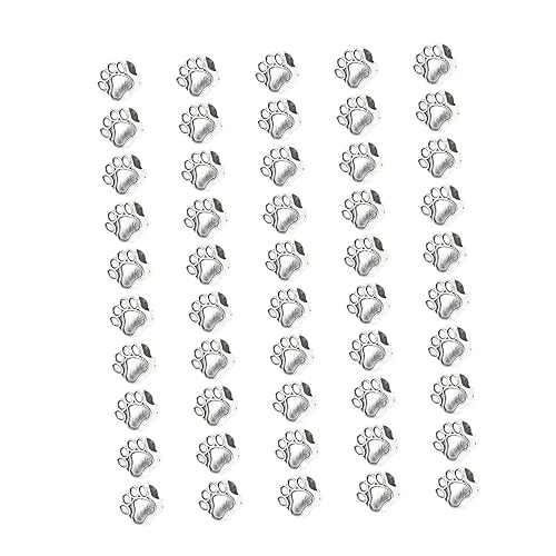 BATHVEVE 50 Stück Teiliges DIY Schmuck Spacer Perlen aus Langlebiger Zinklegierung in Antik silberfarbenem Bärenkrallen design für Armbänder Halsketten Ohrringe Zubehör zum Auffädeln und von BATHVEVE