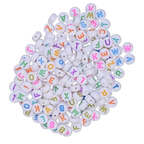 BATHVEVE 500Stücke Bunte DIY Perlen Runde Buchstabenperlen für Armbänder und für Schmuckherstellung und Bastelprojekte BATHVEVE 500Stücke Bunte DIY Perlen Runde Buchstabenperlen für Armbänder und für Schmuckherstellung und Bastelprojekte von BATHVEVE