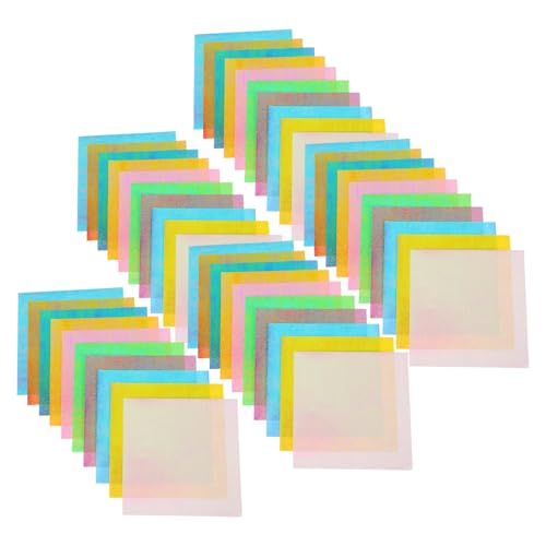 BATHVEVE 50Stücke Schillerndes Faltpapier Buntes DIY Papier für Origami und Bastelarbeiten Farben Umweltfreundliches Hochwertiges Bastelpapier für Kreative Projekte von BATHVEVE