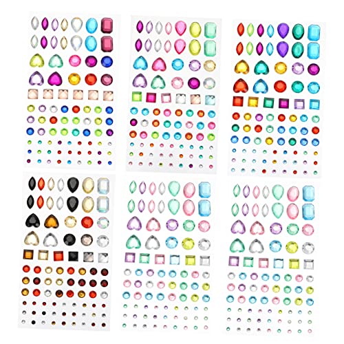 BATHVEVE 6 Blätter Glitzernde Kristallaufkleber Handgemachte Acryl Sticker für DIY Bastelprojekte Verschiedene Geometrische Formen Hochglänzend und Auffällig BATHVEVE 6 Blätter Glitzernde Kristallaufkleber Handgemachte Acryl Sticker für DIY Bastelprojekte Verschiedene Geometrische Formen Hochglänzend und Auffällig von BATHVEVE