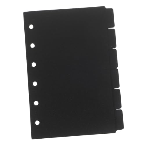 BATHVEVE 6 Blätter Trennblätter Schwarz Teiliges Langlebige Ordner Registerkarten für Ringordner Praktische Seitentrenner für Büro Schule und Notizbuch Organisation von BATHVEVE