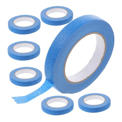 BATHVEVE 6 Rollen Malerkrepp Dünne Washi Klebebänder Blaues Abdeckband für Wand und Fahrzeuglackierung für Malerarbeiten Dekoration und Schutz bei Sprüharbeiten von BATHVEVE