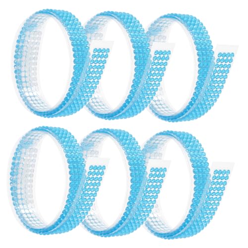 BATHVEVE 6 Rollen Selbstklebende Bohreraufkleber glitzerndes Klebeband Strass-Aufkleberstreifen Strassband selbstklebende Strasssticker Scrapbooking -Vorräte Sammelalbum liefert Acryl Blau von BATHVEVE