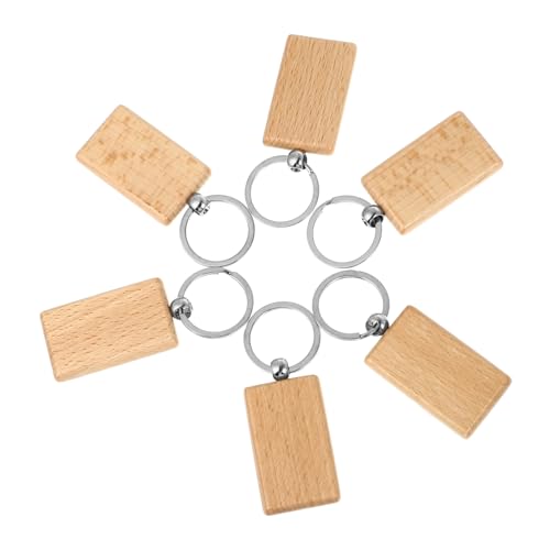 BATHVEVE 6 Stück DIY Holz Schlüsselanhänger Set Kreative Dekoration Rechteckige Form Robustes Material für Personalisierung Bastelprojekte und BATHVEVE 6 Stück DIY Holz Schlüsselanhänger Set Kreative Dekoration Rechteckige Form Robustes Material für Personalisierung Bastelprojekte und von BATHVEVE