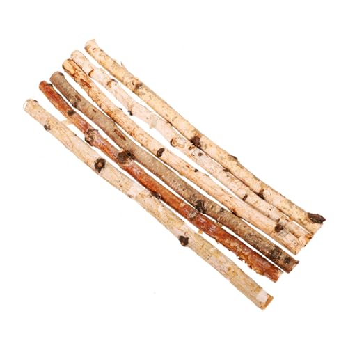 BATHVEVE 6 Stück Naturholzstäbe Dekorative DIY Holzstäbchen für Bastelprojekte Durchmesser für Kreative Dekorationen und Floristik von BATHVEVE