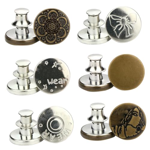 BATHVEVE 6 Stück Teiliges Abnehmbare Legierungs jeansknöpfe Taillen reduzier schnallen Sofortige Passform Dünner kein Nähen Erforderlich zur Hosenweite anpassung BATHVEVE 6 Stück Teiliges Abnehmbare Legierungs jeansknöpfe Taillen reduzier schnallen Sofortige Passform Dünner kein Nähen Erforderlich zur Hosenweite anpassung von BATHVEVE