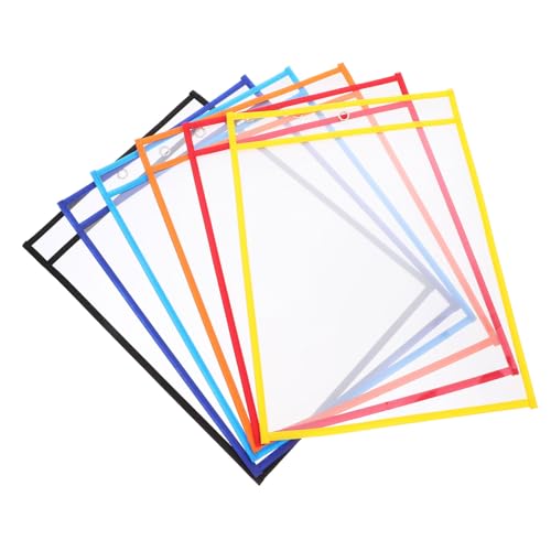 BATHVEVE 6 Stück Teiliges Wiederverwendbare Transparente Dry erase taschen mit Abwischbare Schreibhüllen aus Strapazierfähigem Material Lehrerbedarf für Schule und Büro BATHVEVE 6 Stück Teiliges Wiederverwendbare Transparente Dry erase taschen mit Abwischbare Schreibhüllen aus Strapazierfähigem Material Lehrerbedarf für Schule und Büro von BATHVEVE