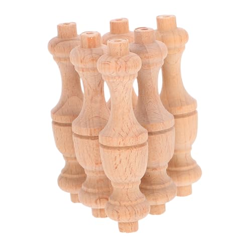 BATHVEVE 6 Stück Unlackierte Holzspindeln Dekorative Baluster im Romanischen Stil für Diy Möbel und Wohnraumgestaltung BATHVEVE 6 Stück Unlackierte Holzspindeln Dekorative Baluster im Romanischen Stil für Diy Möbel und Wohnraumgestaltung von BATHVEVE