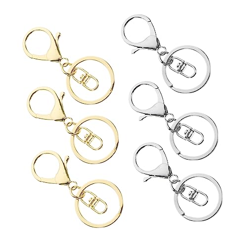 BATHVEVE 6 Stück Zinklegierung Schlüsselanhänger DIY Zubehör für Schlüsselringe Tragbare und Langlebige Charms für Schmuckherstellung und Kreative von BATHVEVE