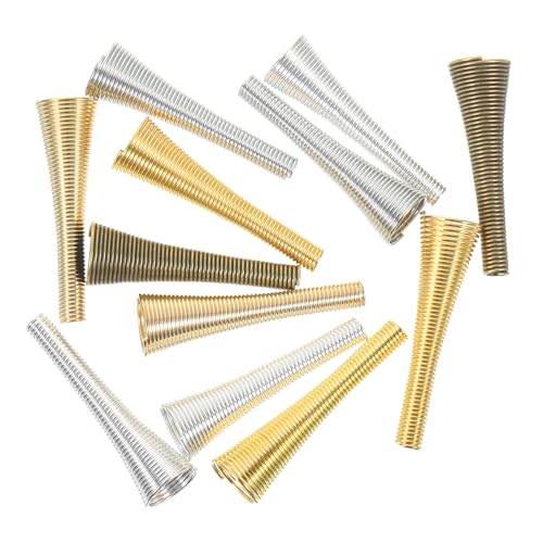 BATHVEVE 60Stücke Perlenendkappen für Schmuckherstellung Leichte Trompetenblumen Design Langlebige Metallkappen für DIY und Armbänder Einzigartiger Schmuckzubehör von BATHVEVE