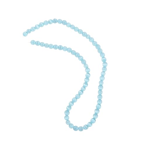 BATHVEVE 66 Stück Cat Eye Edelstein Armband mit Runden Natürlichen Blauen Perlen für Diy Schmuck Vielseitig für Männer und Frauen von BATHVEVE