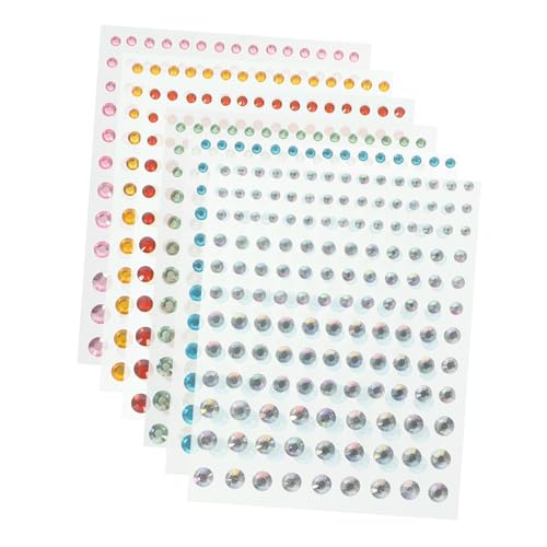 BATHVEVE 6Blätter Edelstein Aufkleber DIY Strass Bling Aufkleber für Gesicht Handyhüllen Bastelprojekte Selbstklebende Dekoration BATHVEVE 6Blätter Edelstein Aufkleber DIY Strass Bling Aufkleber für Gesicht Handyhüllen Bastelprojekte Selbstklebende Dekoration von BATHVEVE