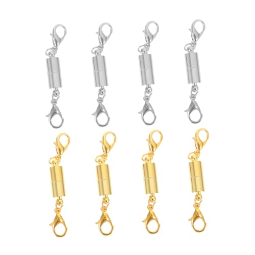 BATHVEVE 8 Stück Teiliges Magnetische Schmuckverschlüsse für Armbänder und DIY Schmuckverbindungsstücke Langlebigem Magnet und Gold und Silber von BATHVEVE