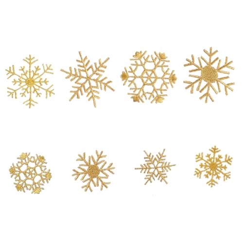 BATHVEVE 8 Stück bestickter Aufnäher mit Schneeflocken schuhreparatur funky Winterapplikation mit Schneeflocken Stickerei-DIY-Patch dekorativer Aufnäher Stoffpatch mit Schneeflocken Golden BATHVEVE 8 Stück bestickter Aufnäher mit Schneeflocken schuhreparatur funky Winterapplikation mit Schneeflocken Stickerei-DIY-Patch dekorativer Aufnäher Stoffpatch mit Schneeflocken Golden von BATHVEVE