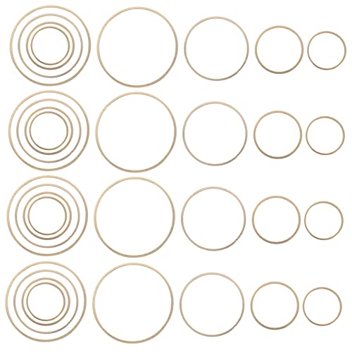 BATHVEVE 80Stücke Ohrring Kreis Perlenring Runder Anhängerrahmen für DIY Schmuckherstellung Zubehör für Armbänder Halsketten und Bastelprojekte von BATHVEVE