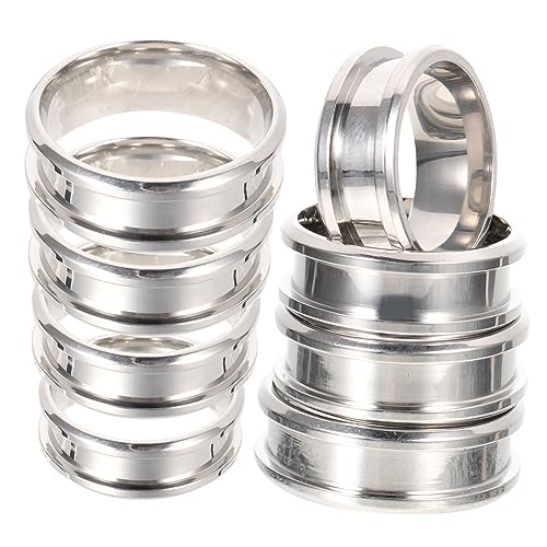 BATHVEVE 8Stücke Teiliges Fingerringe mit Gerillter Oberfläche Polierte Ringkern Blanks für DIY Schmuckgestaltung für Personalisierte BATHVEVE 8Stücke Teiliges Fingerringe mit Gerillter Oberfläche Polierte Ringkern Blanks für DIY Schmuckgestaltung für Personalisierte von BATHVEVE