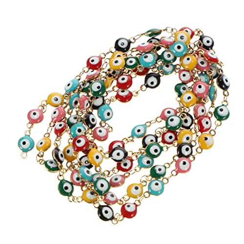 BATHVEVE Augenkette Böser Blick Charm Kette Böser Blick Gliederkette Einfache Halloween Augapfelkette Böser Blick Charms Anhänger Silberschmuck Böser Blick Halskette Charm Halskette von BATHVEVE