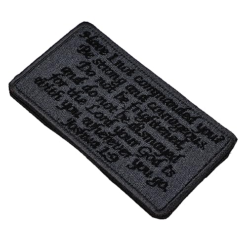 BATHVEVE Bibelverse Aufnäher DIY Kleidung Patches zum Reparieren Grauer Patch für Jacken Taschen und Mehr Hochwertiger Applikationspatch von BATHVEVE