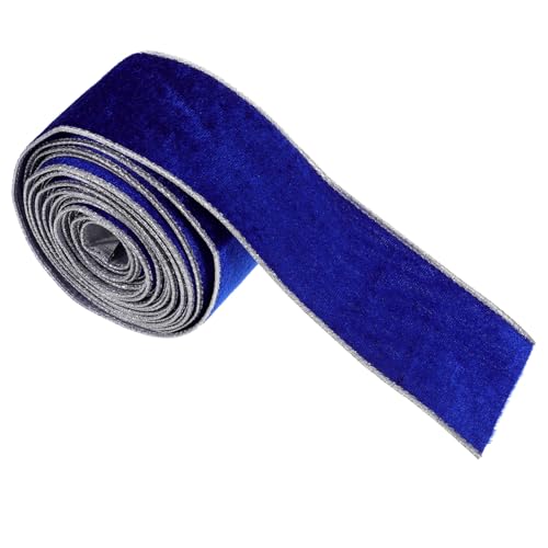 BATHVEVE Blaues Samtband Polyester Geschenkband zum Basteln und Verpacken Verschleißfestes Zuschneidbares DIY Dekoband für Festliche Schleifen und Geschenkverpackung von BATHVEVE
