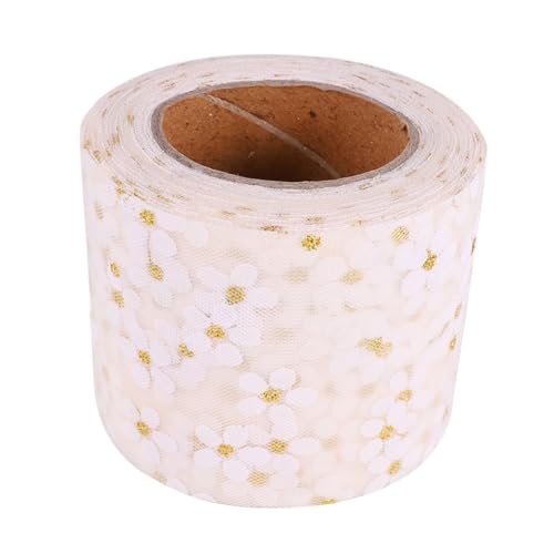 BATHVEVE DIY Mullband für Kopfschmuck Breites Bedrucktes Netzband Beige Yards zum Dekorieren von Geschenken Kleidung und Haarschleifen BATHVEVE DIY Mullband für Kopfschmuck Breites Bedrucktes Netzband Beige Yards zum Dekorieren von Geschenken Kleidung und Haarschleifen von BATHVEVE