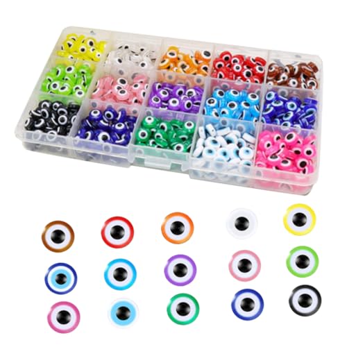 BATHVEVE DIY Perlen mit Augen Handgefertigte Schmuckperlen für Armbänder und Halsketten Fächer Bastelperlen für Schmuckdesign Vielseitiges DIY Zubehör von BATHVEVE